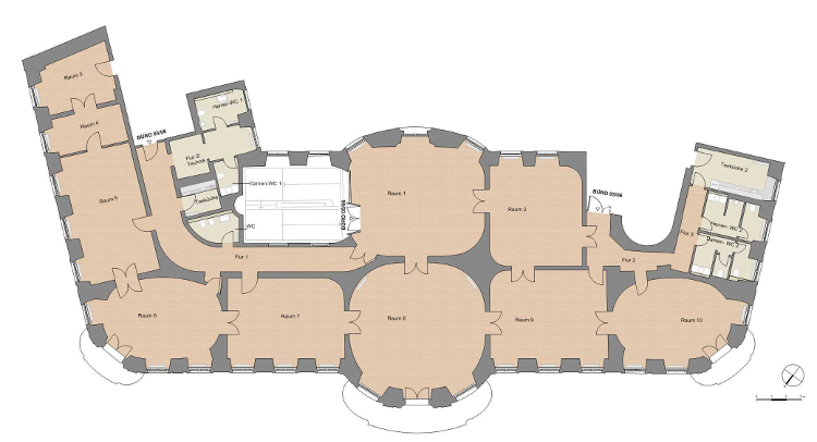 Hauptgebäude 1.OG, Büro 05 und 06 Grundriss